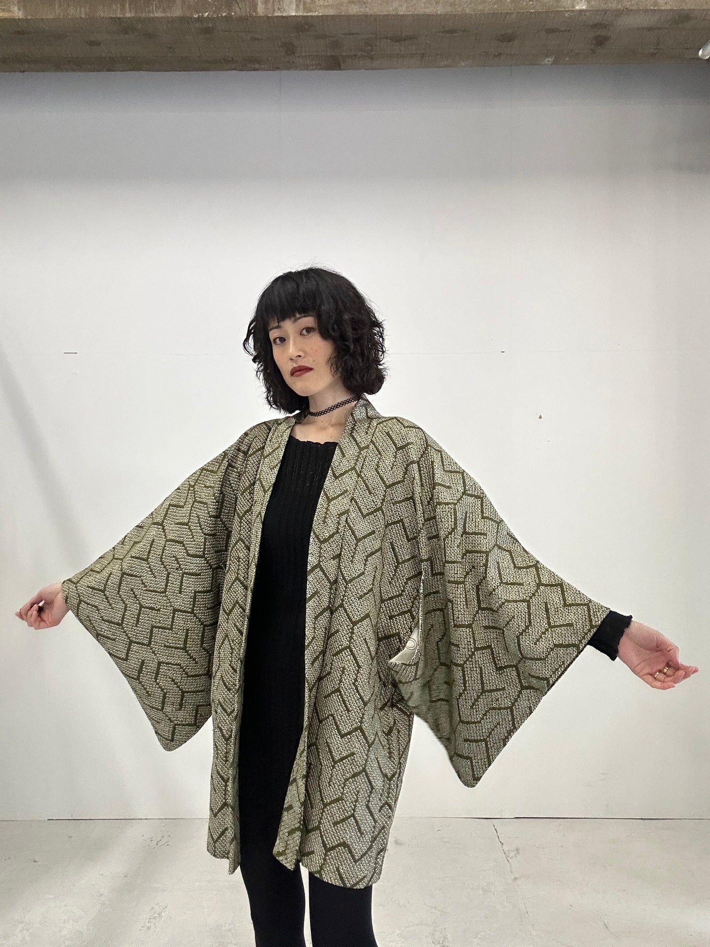 VINTAGE SHIBORI HAORI 018 kikkou