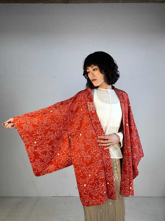 VINTAGE SHIBORI HAORI "012 momiji"