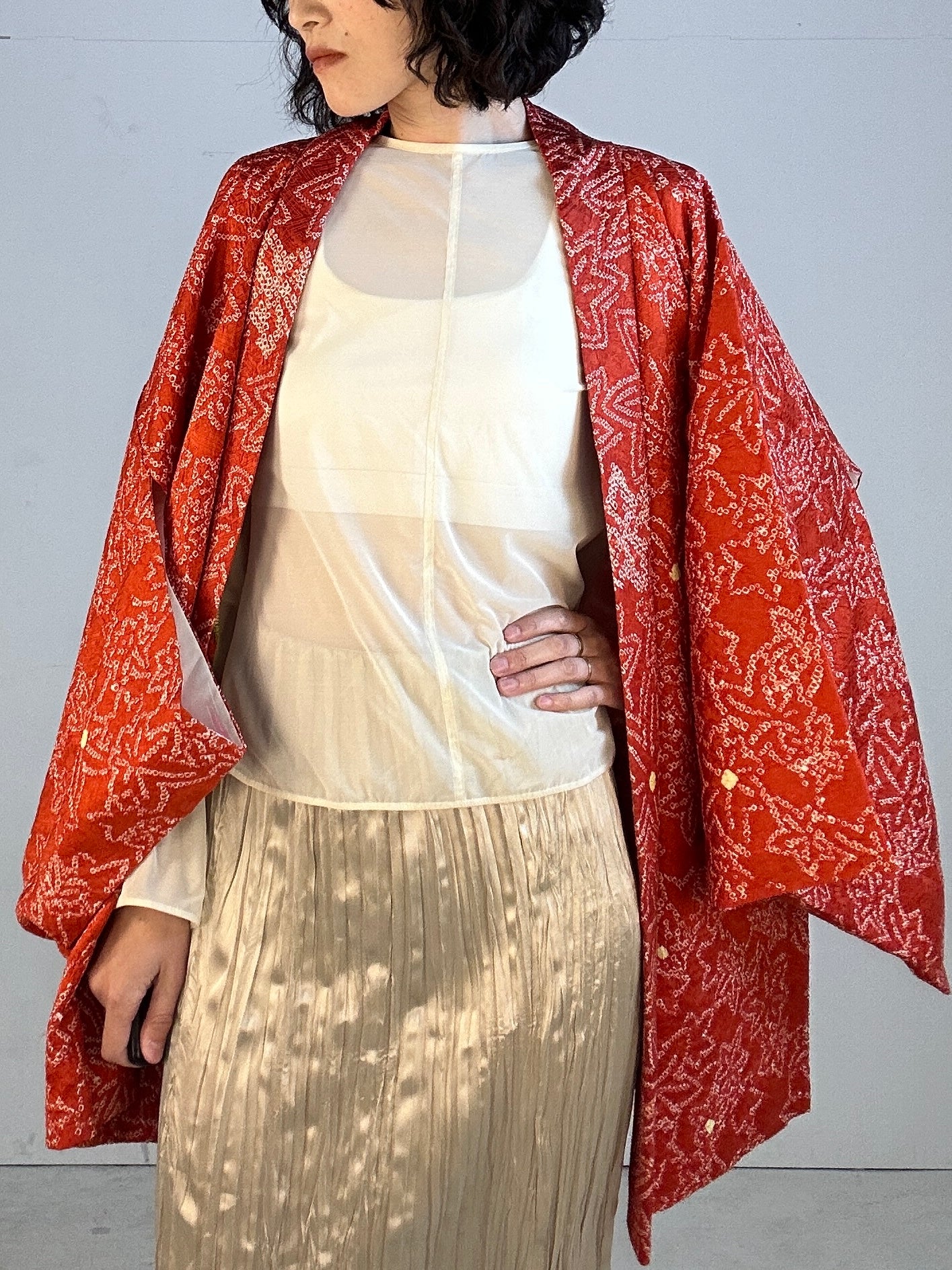 VINTAGE SHIBORI HAORI "012 momiji"