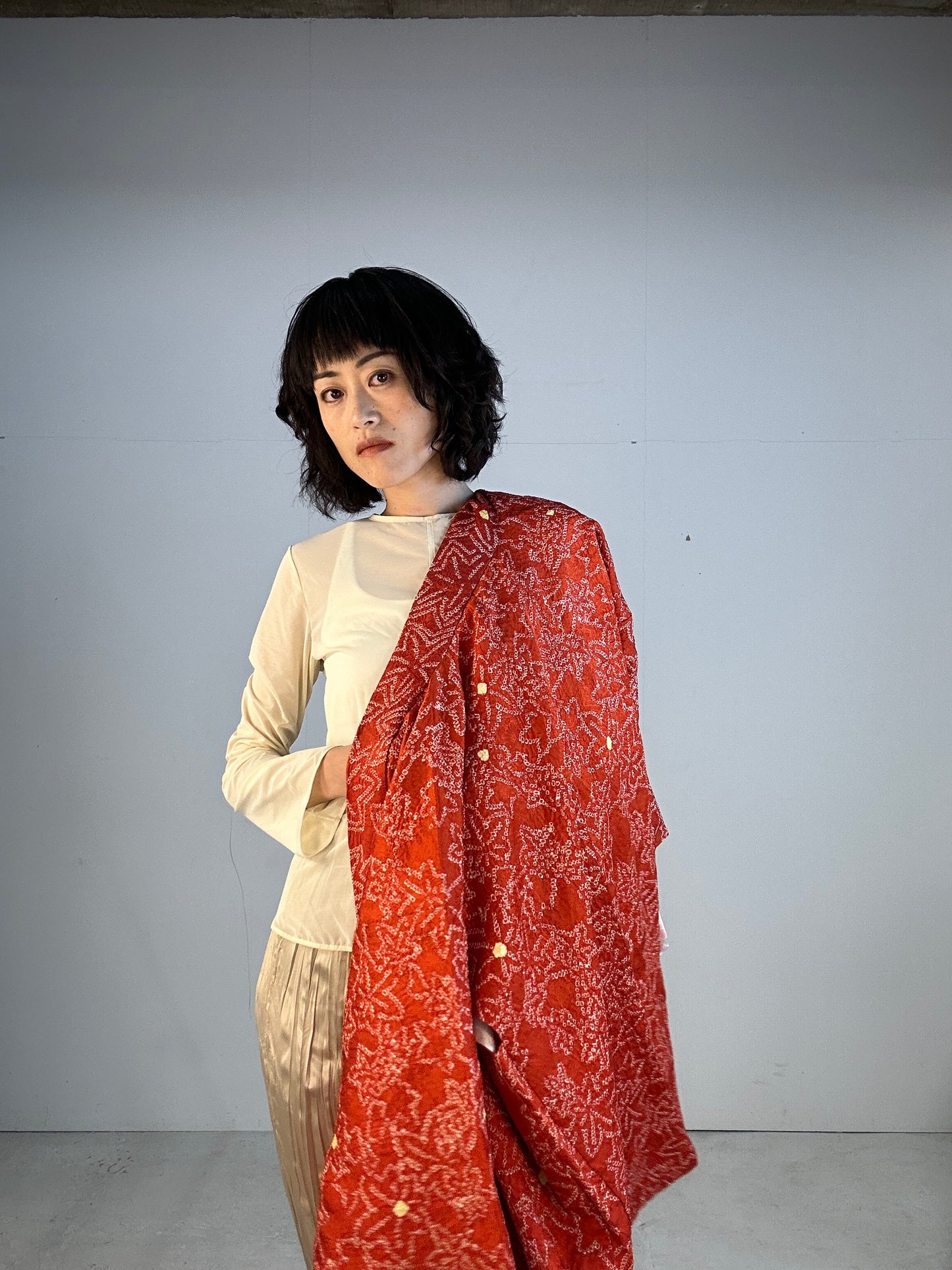 VINTAGE SHIBORI HAORI "012 momiji"