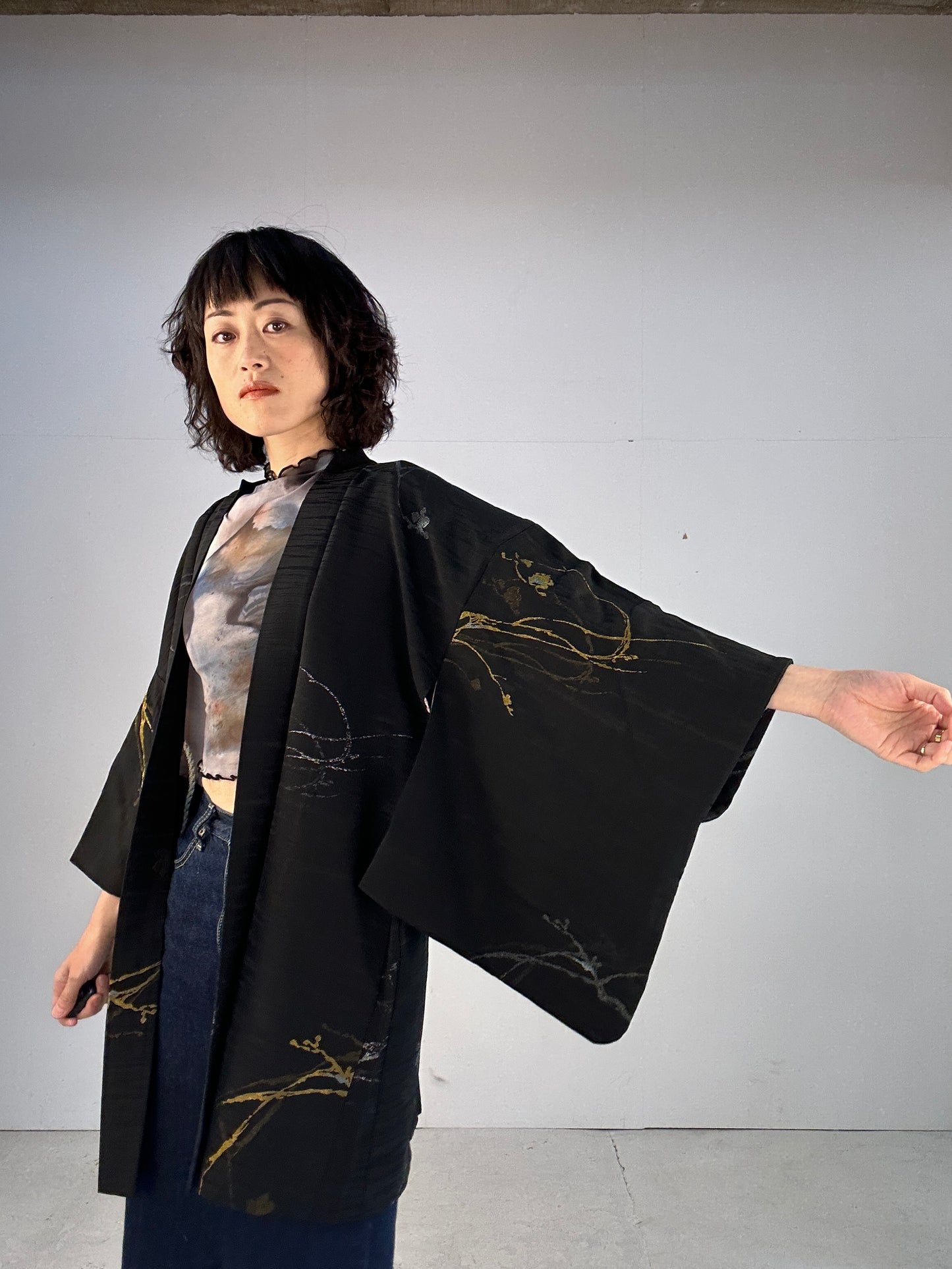 BLACK HAORI "kin sen"