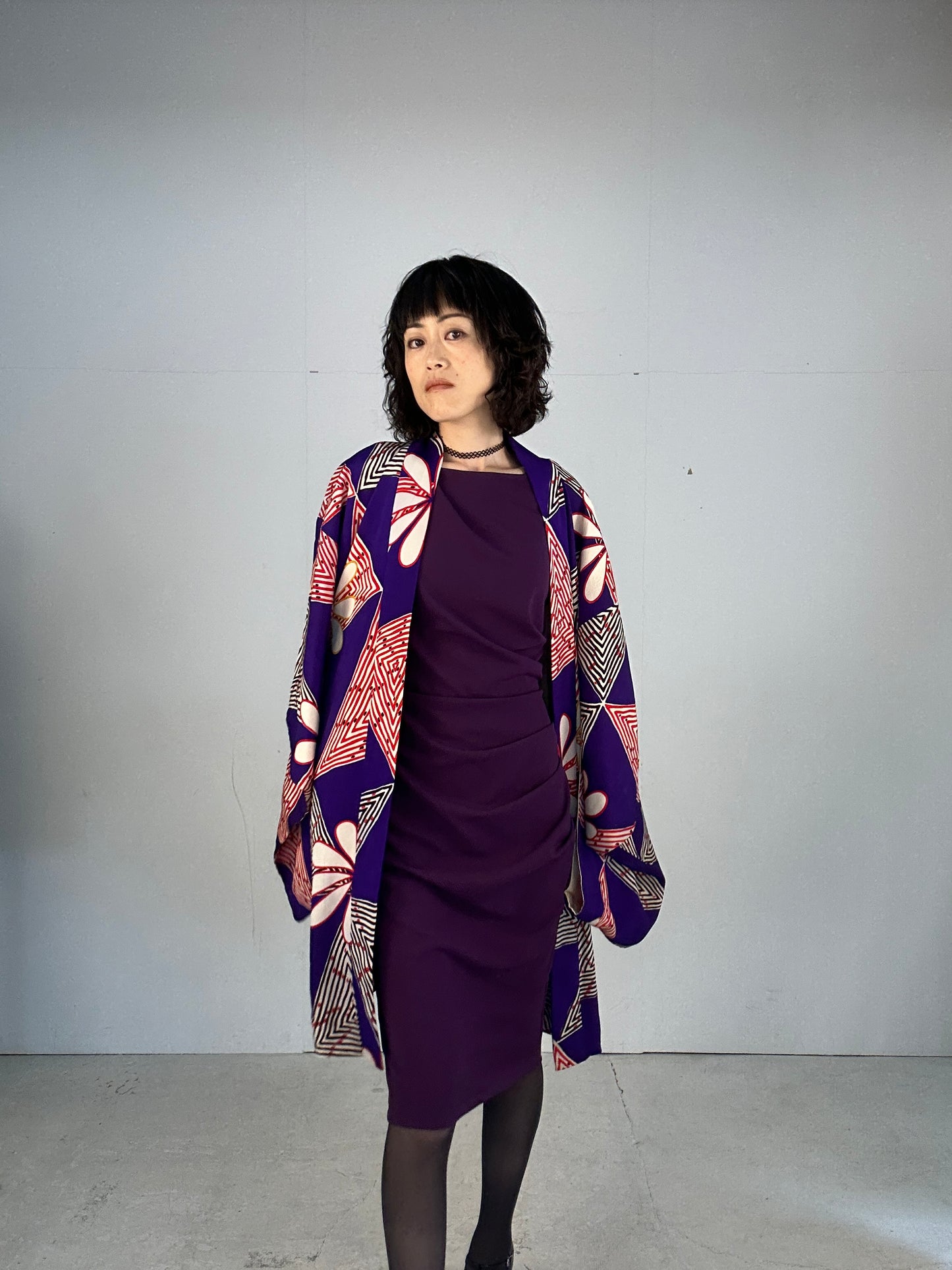 KAWAII HAORI "antique  purple"