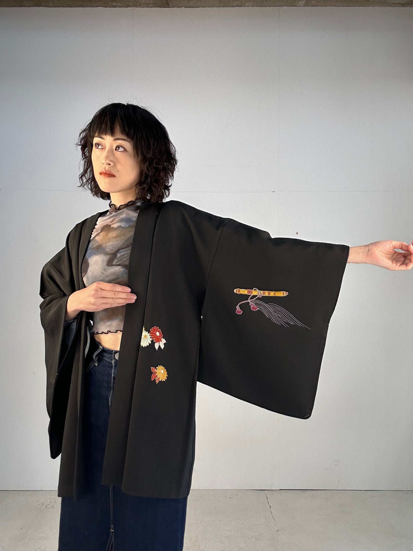 BLACK HAORI "fue to hana"