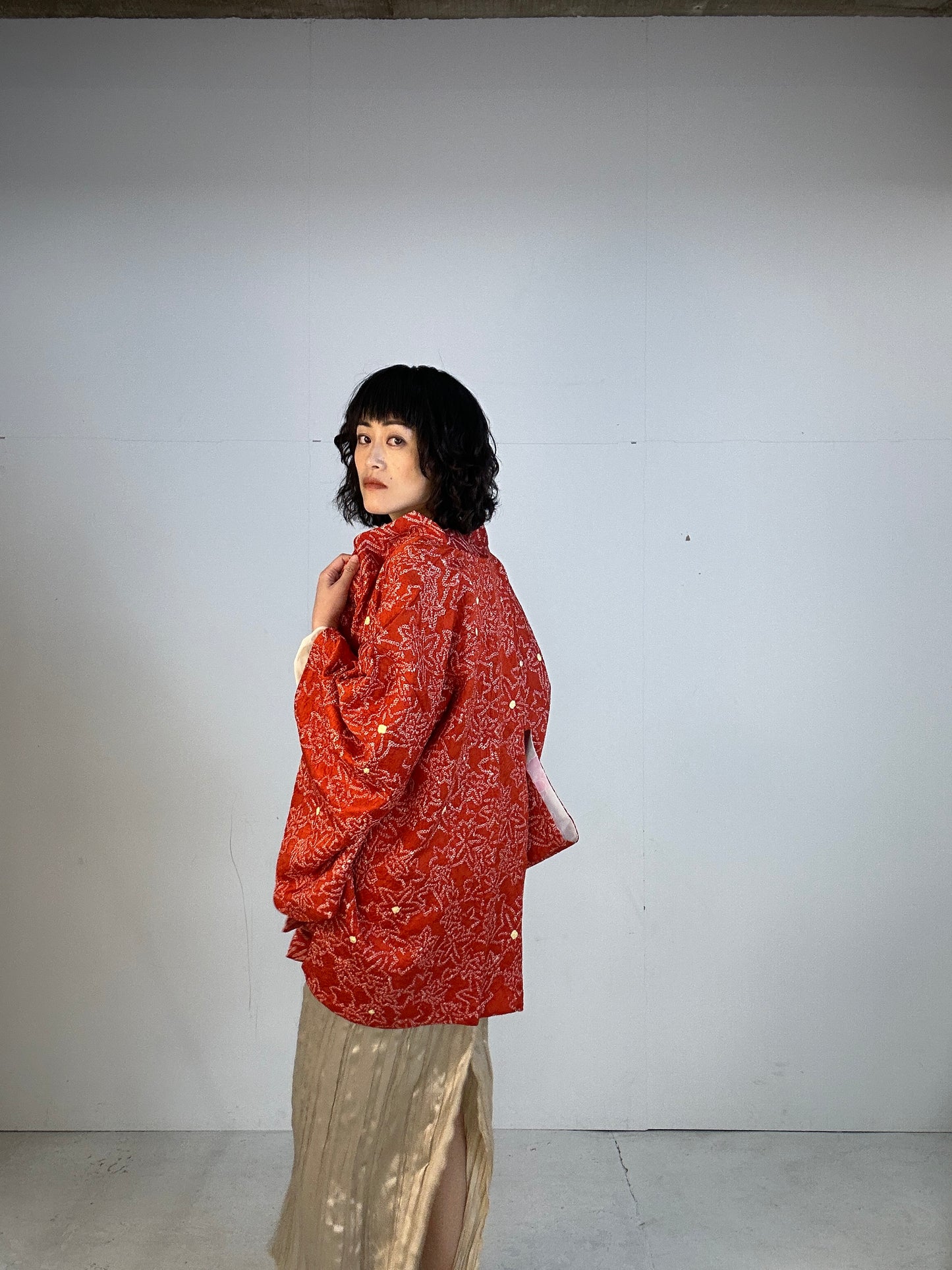 VINTAGE SHIBORI HAORI "012 momiji"