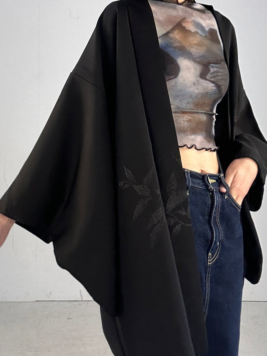 BLACK HAORI "gin hana”