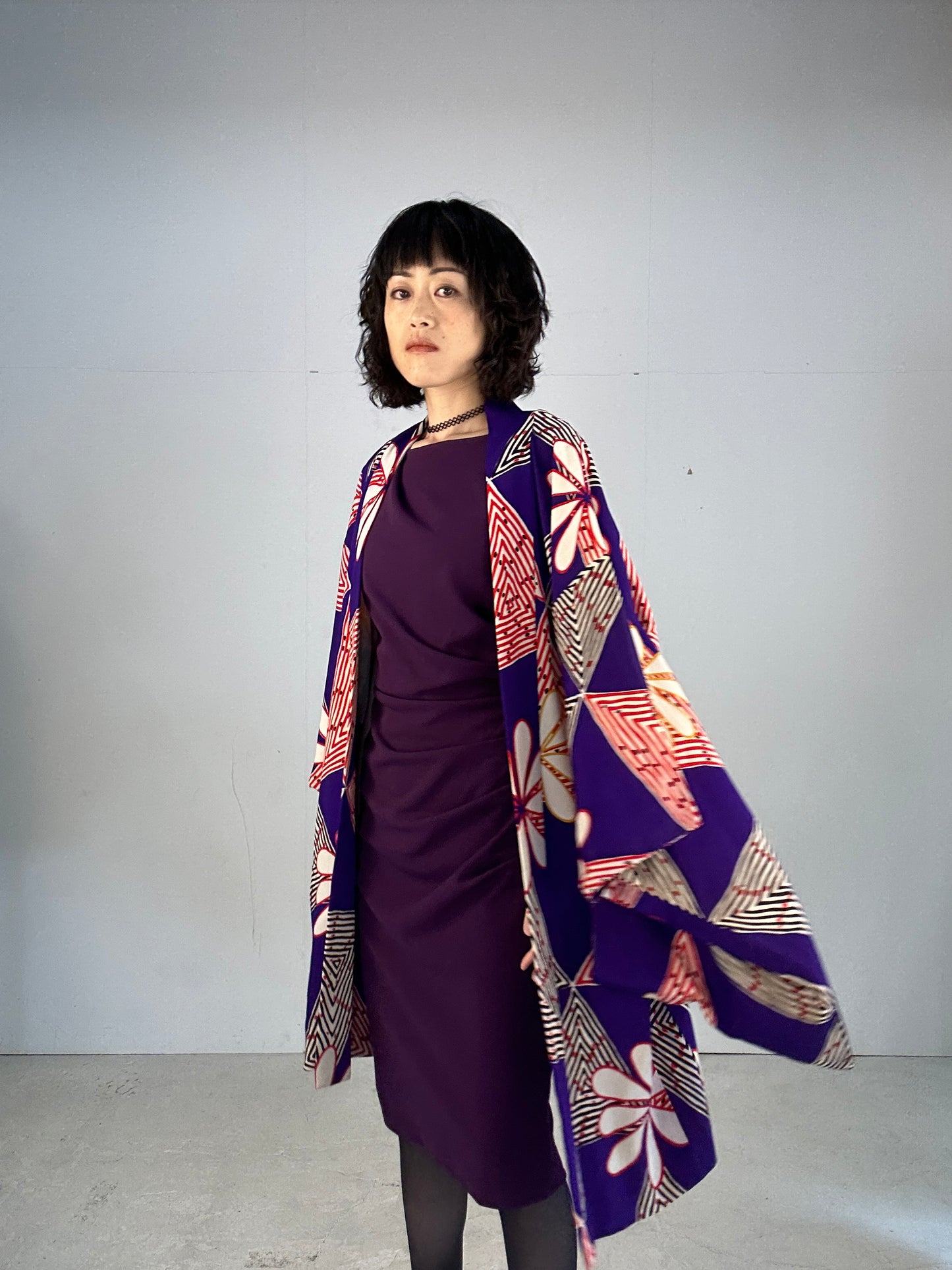 KAWAII HAORI "antique  purple"