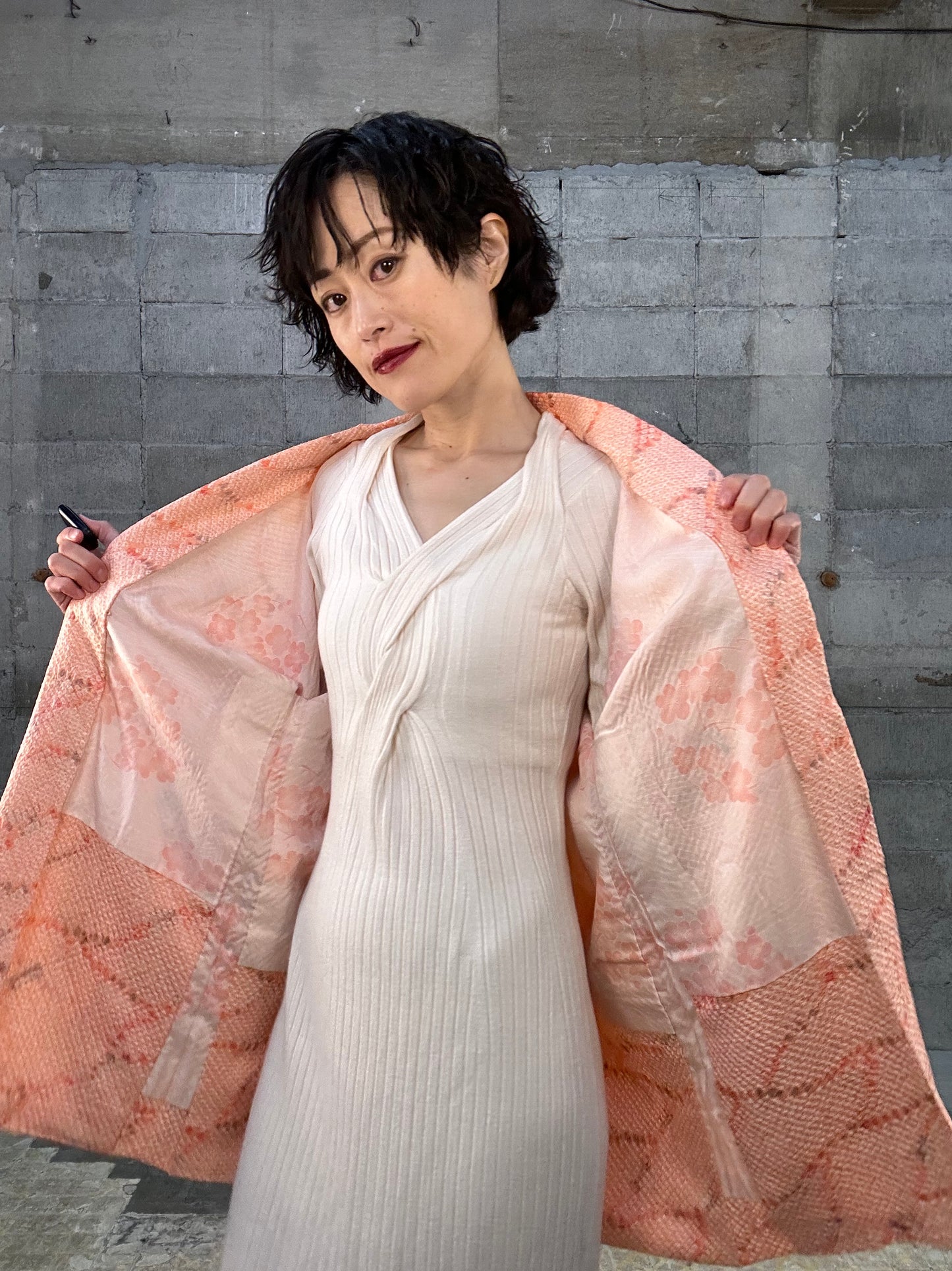 SHIBORI HAORI "014 kikagaku, awai"