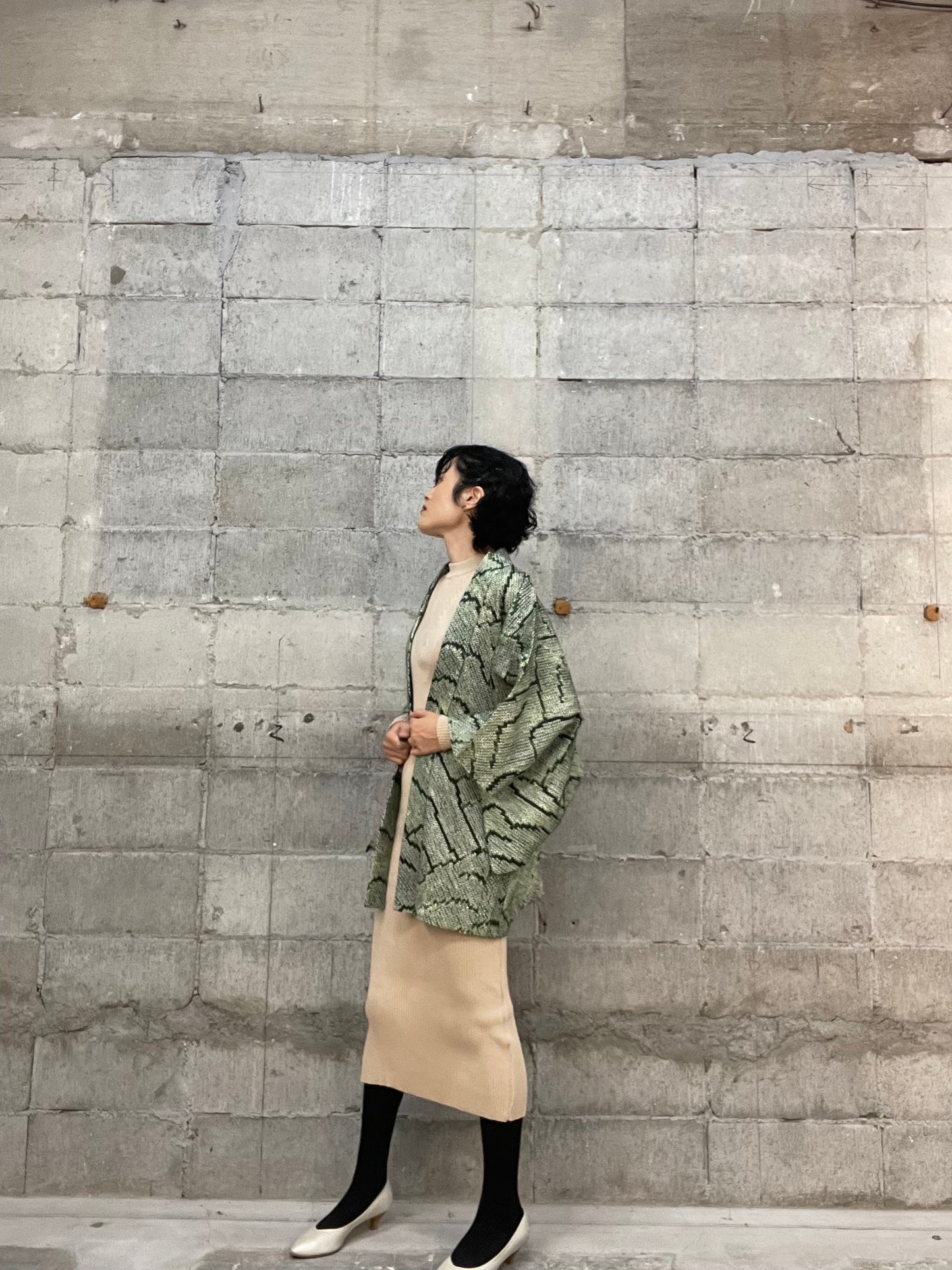 SHIBORI HAORI "midori"