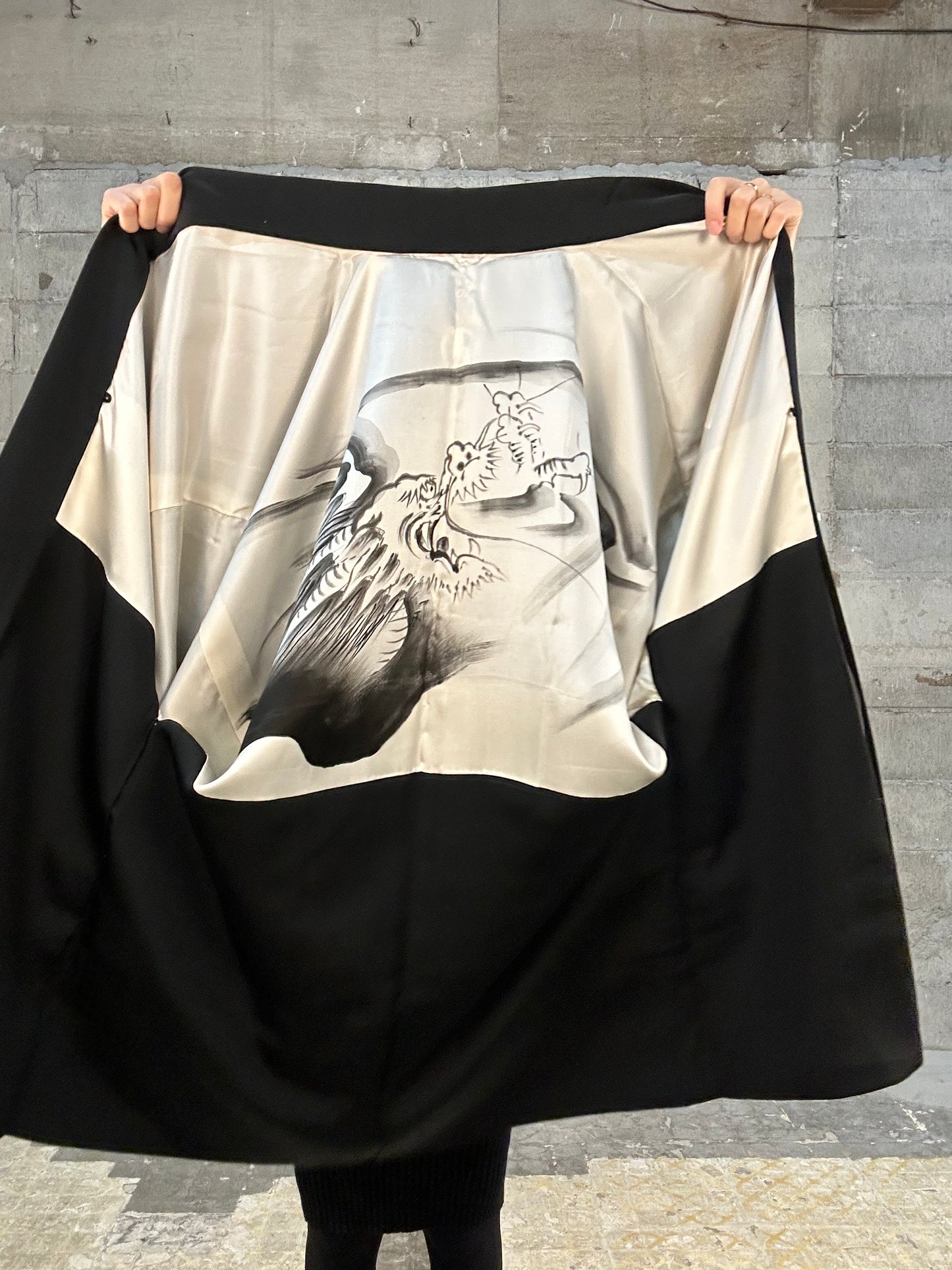 Machiko Ryu VINTAGE KUROMONTSUKI HAORI