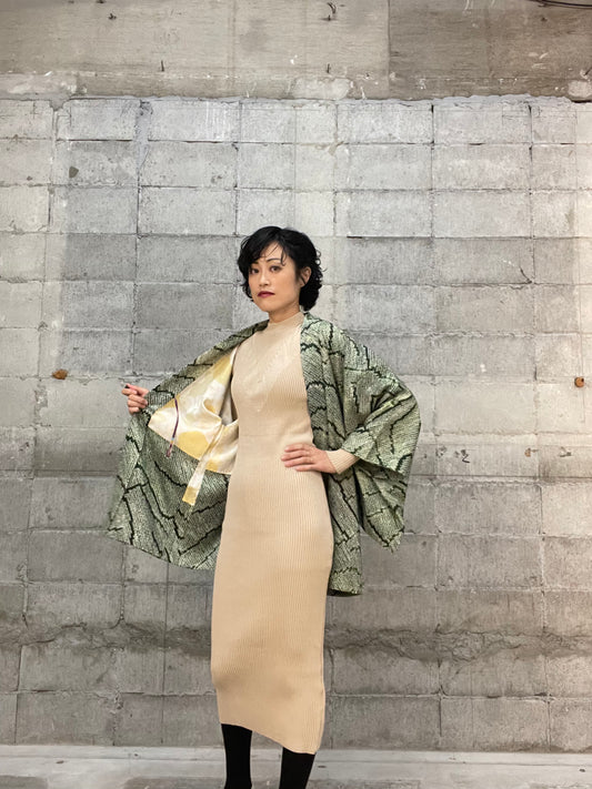 SHIBORI HAORI "midori"