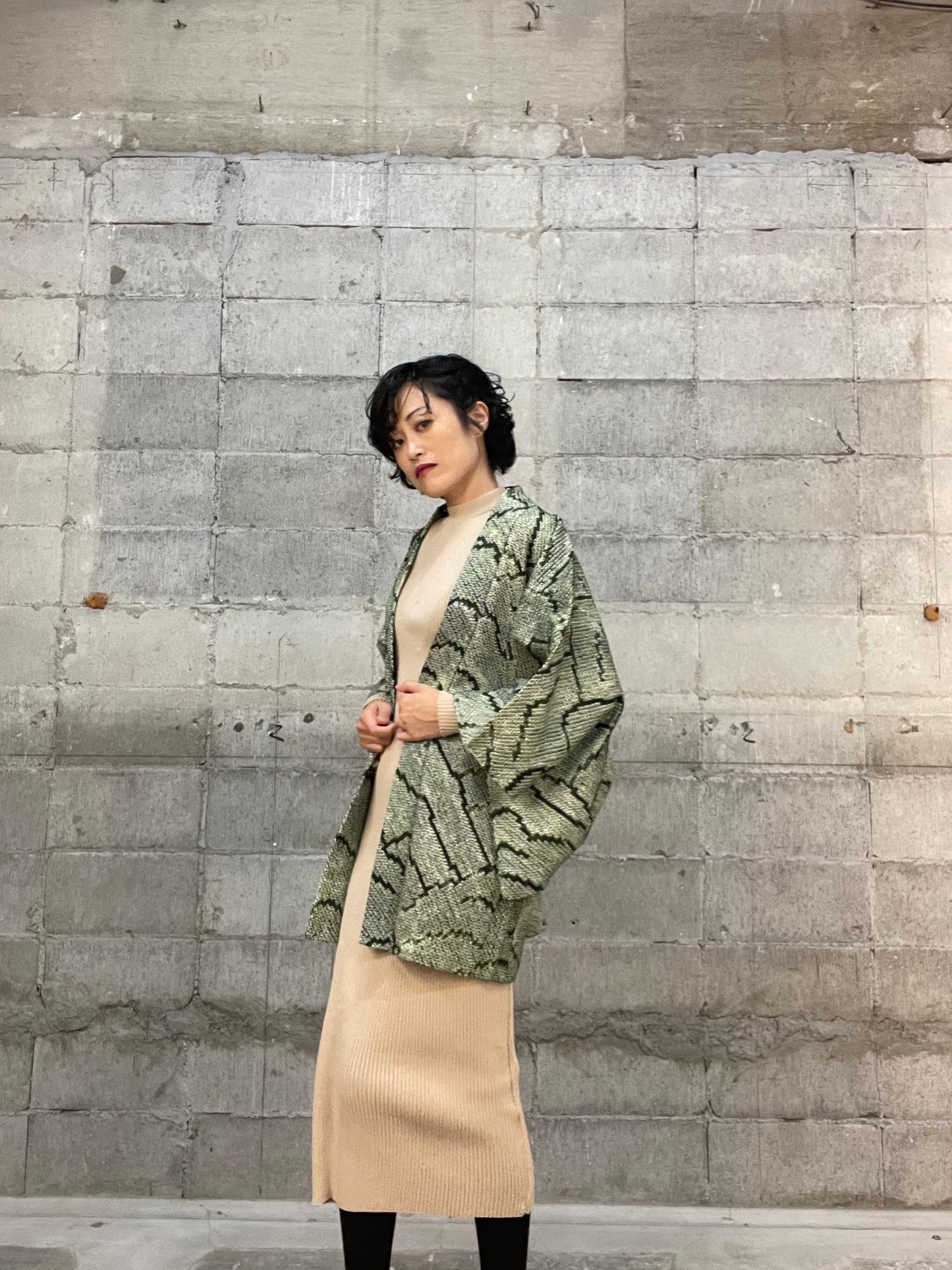 SHIBORI HAORI "midori"