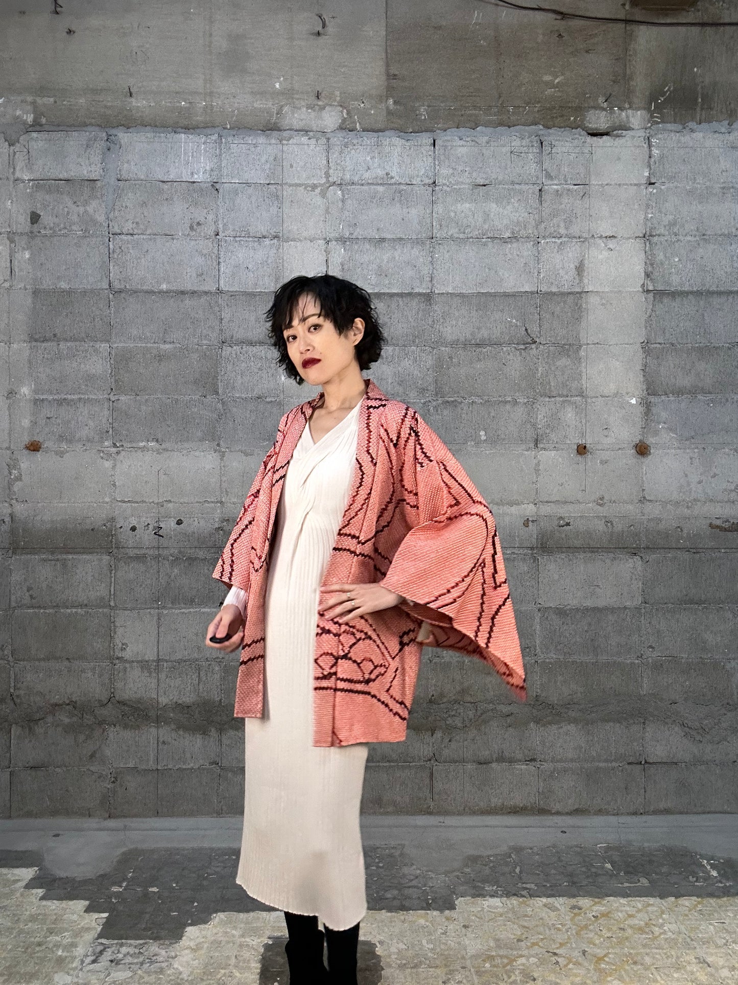 VINTAGE SHIBORI HAORI "016 michi"