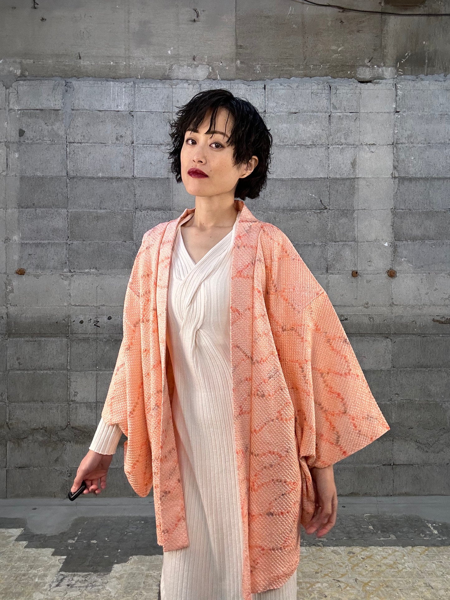 SHIBORI HAORI "014 kikagaku, awai"