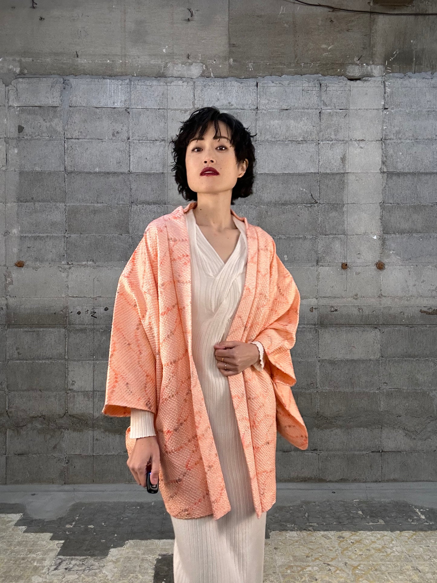 SHIBORI HAORI "014 kikagaku, awai"