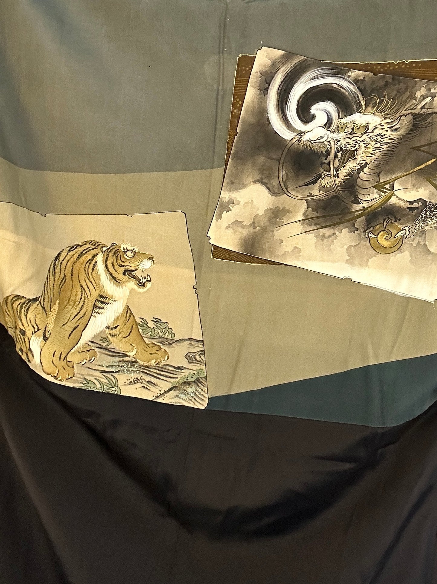 KUROMONTSUKI HAORI "dragon tiger"