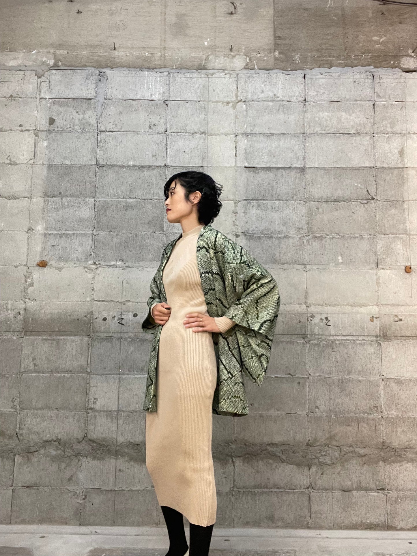 SHIBORI HAORI "midori"