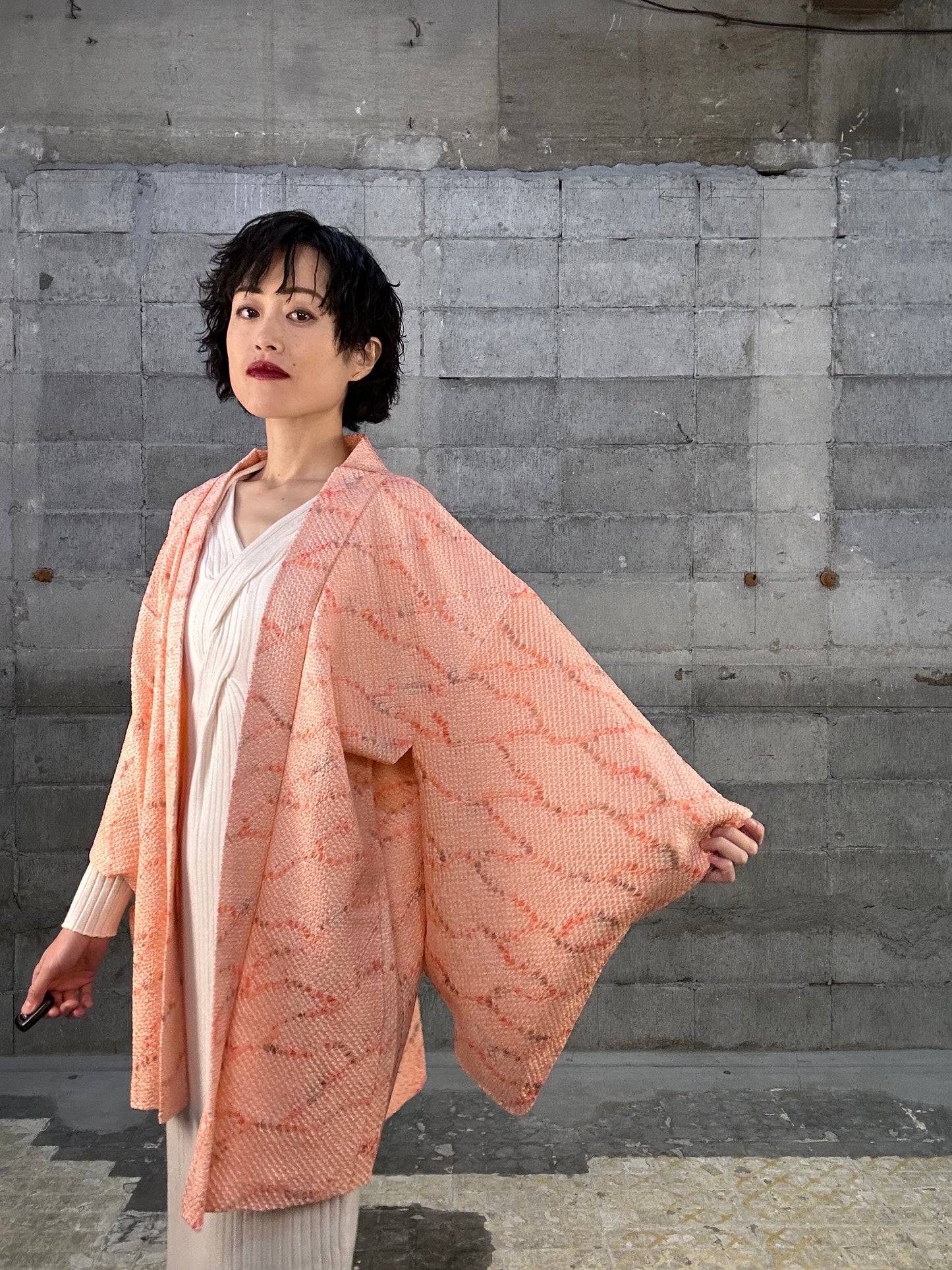 SHIBORI HAORI "014 kikagaku, awai"