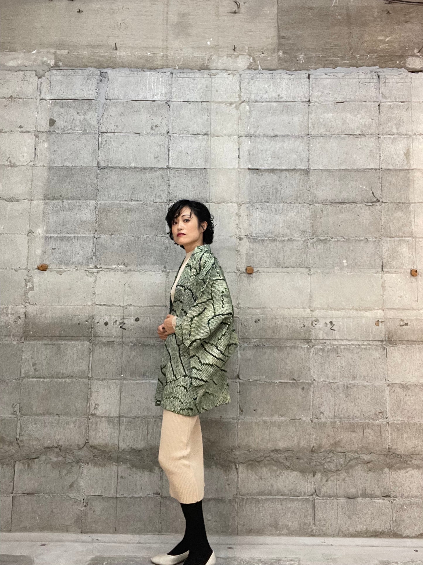 SHIBORI HAORI "midori"