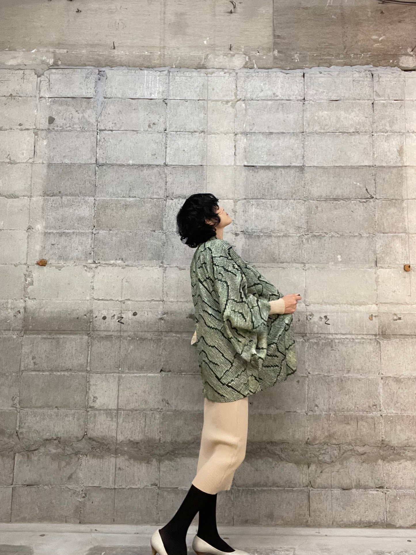 SHIBORI HAORI "midori"