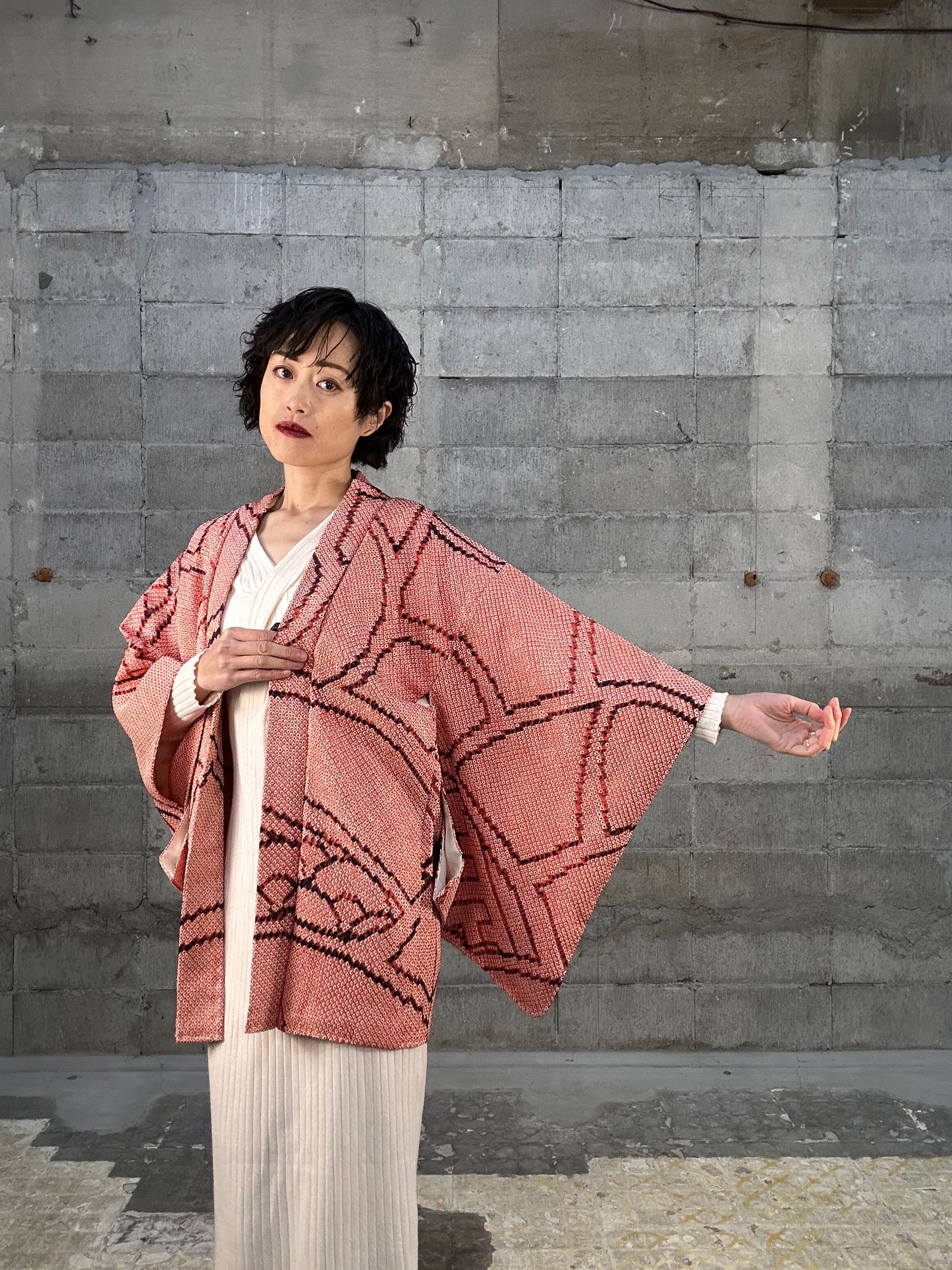 VINTAGE SHIBORI HAORI "016 michi"