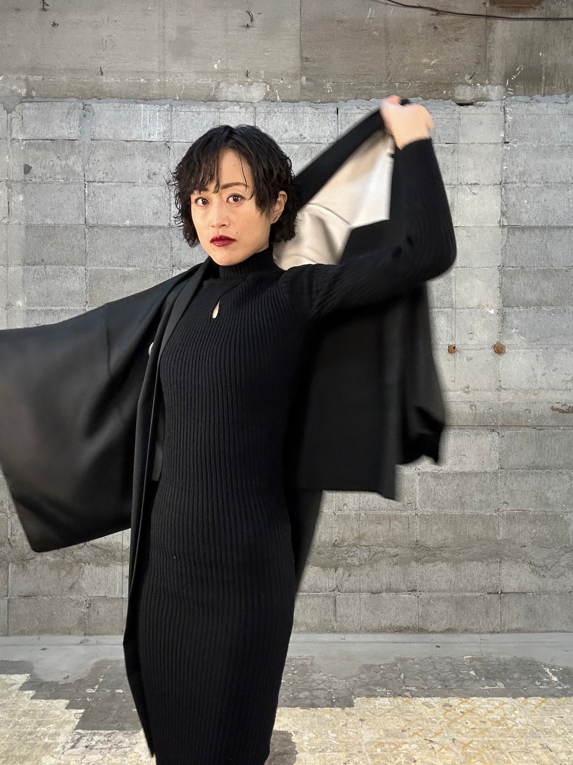Machiko Ryu VINTAGE KUROMONTSUKI HAORI