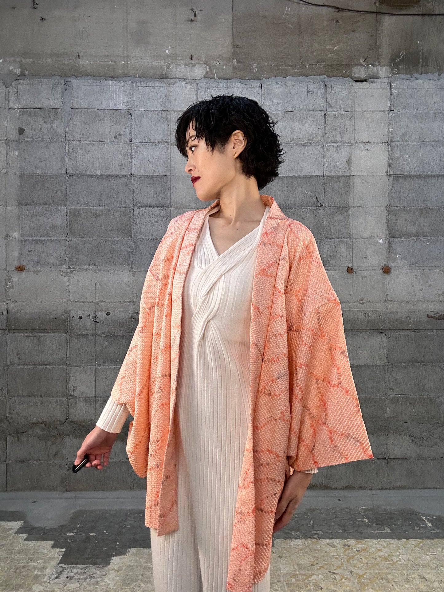 SHIBORI HAORI "014 kikagaku, awai"