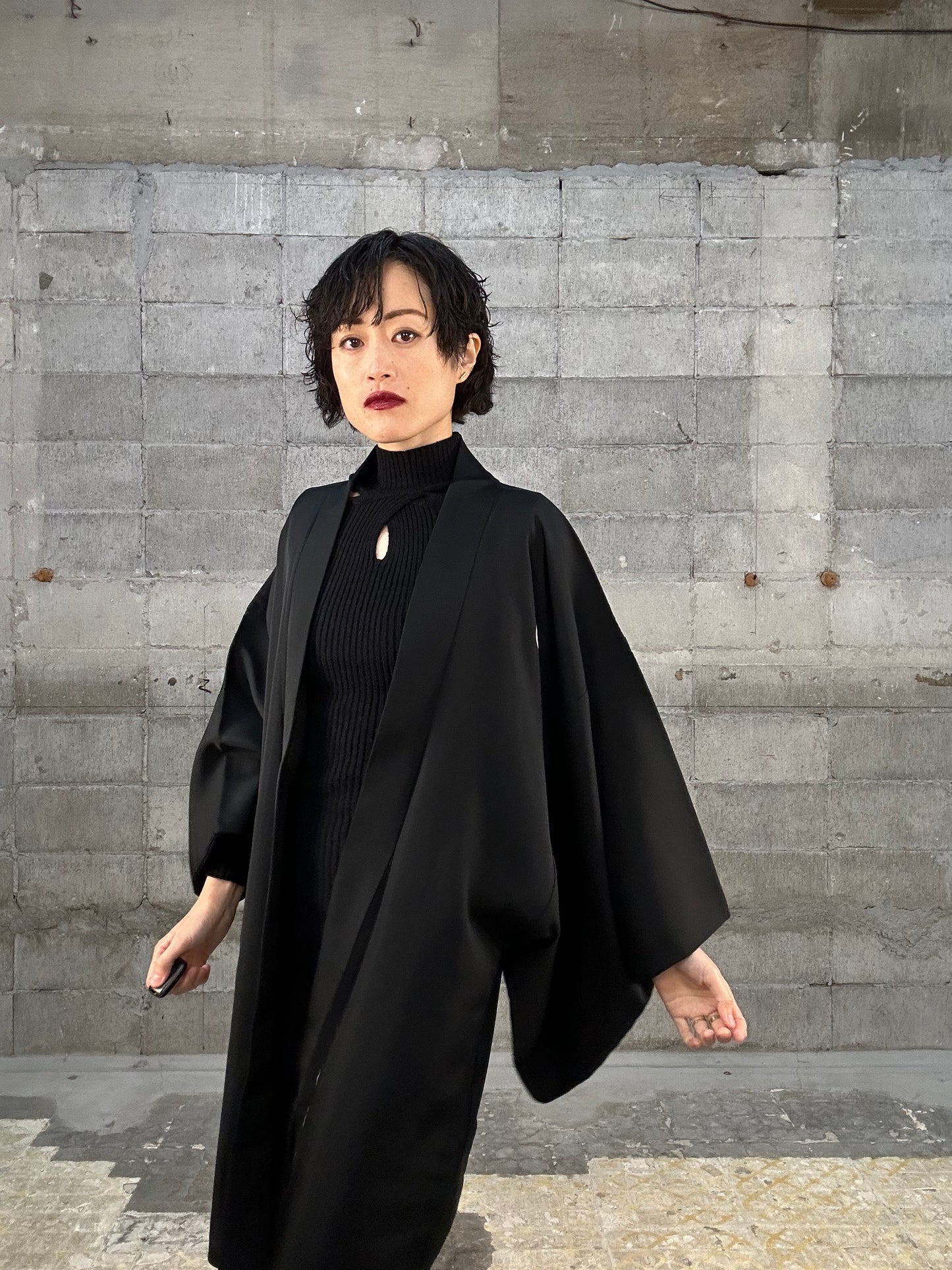 Machiko Ryu VINTAGE KUROMONTSUKI HAORI