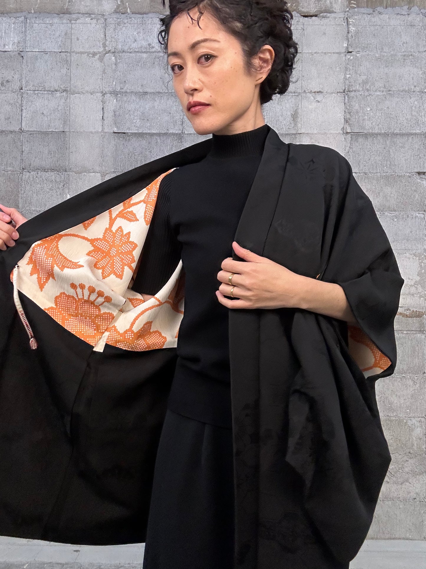 BLACK HAORI "001 kikkou vivid"