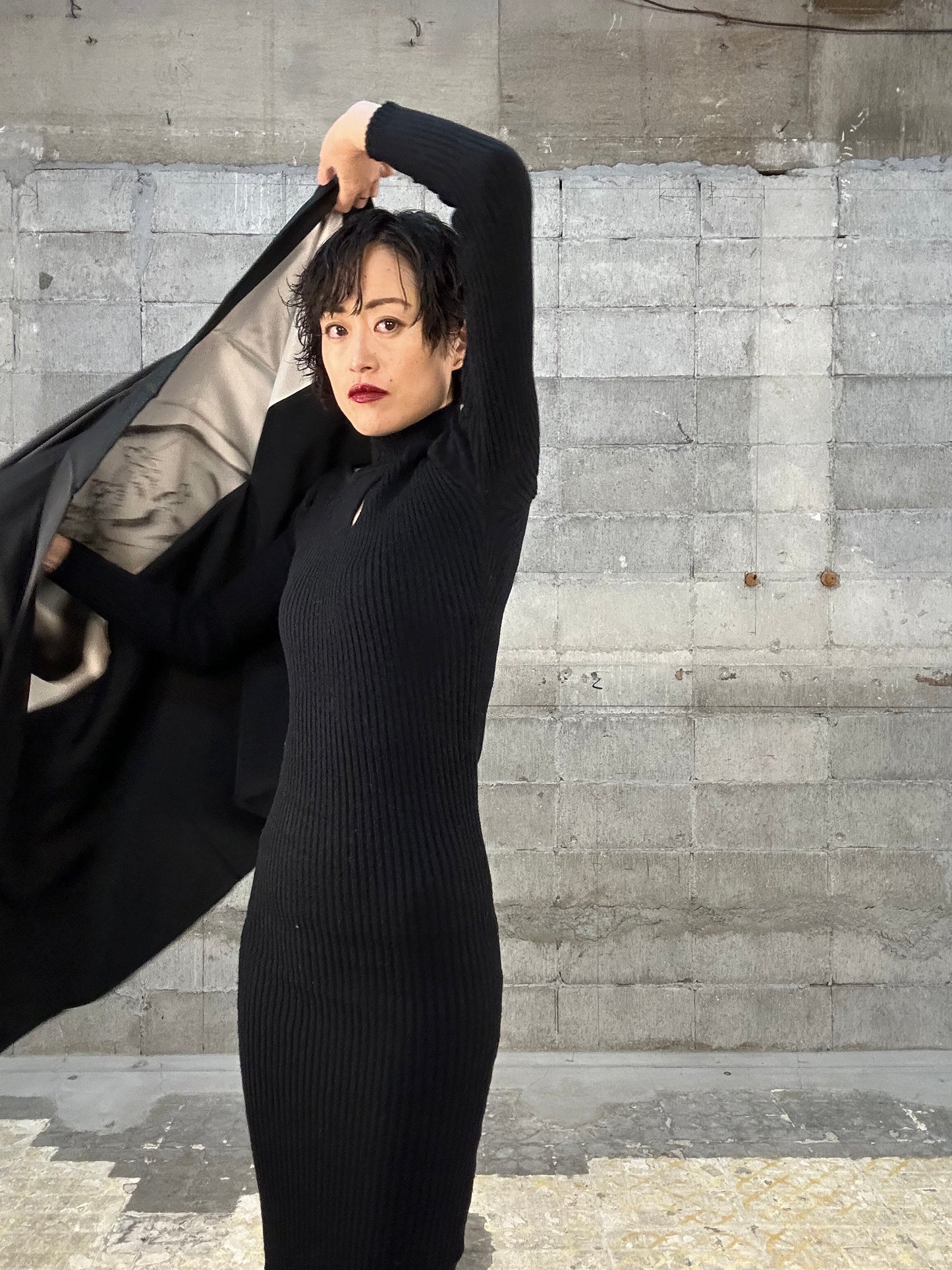 Machiko Ryu VINTAGE KUROMONTSUKI HAORI